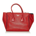 Prada Twin Pocket Leather Satchel (SHG-27421)