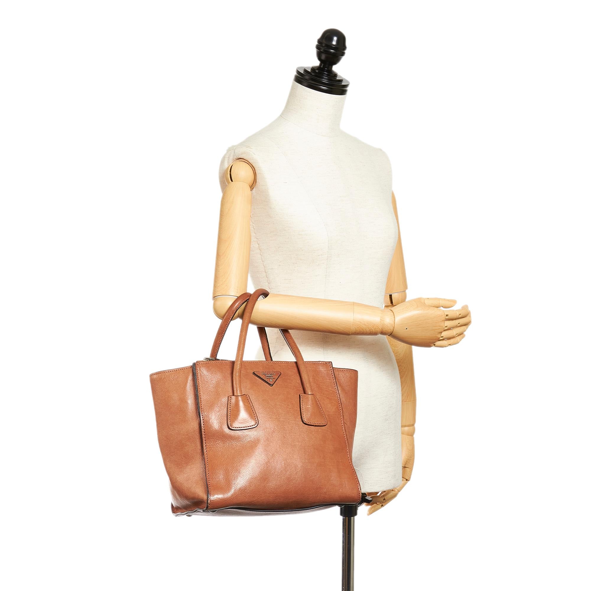 Prada Twin Pocket Leather Satchel (SHG-27501)
