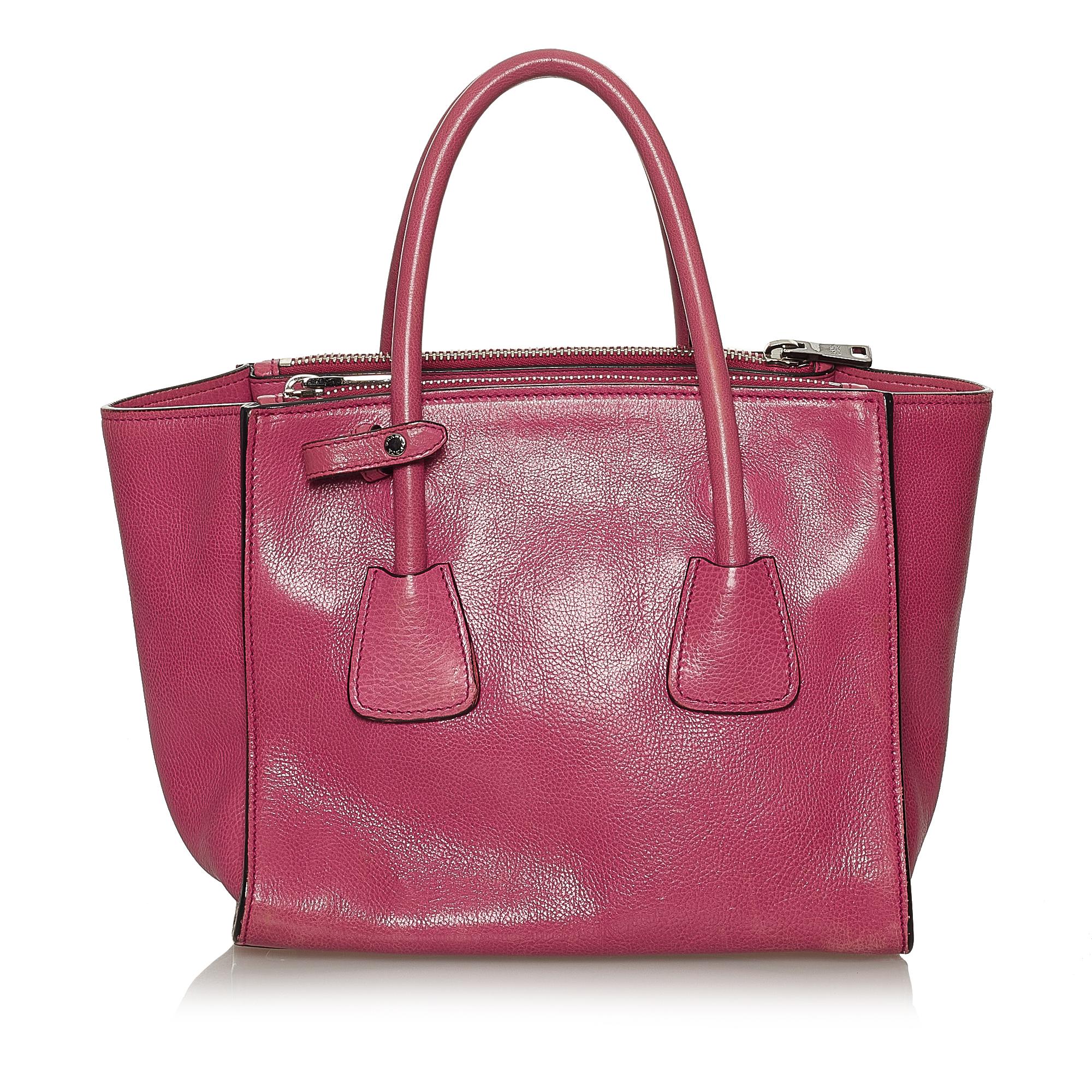 Prada Twin Pocket Leather Satchel (SHG-28484)