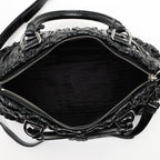 Prada Vernice Gaufre Satchel - FINAL SALE (SHF-13188)