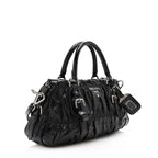 Prada Vernice Gaufre Satchel - FINAL SALE (SHF-13188)