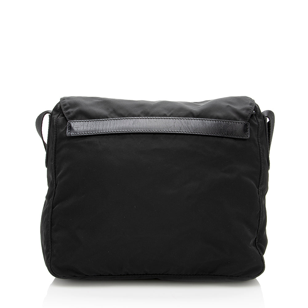 Prada Vintage Tessuto Buckle Messenger Bag (SHF-17211)