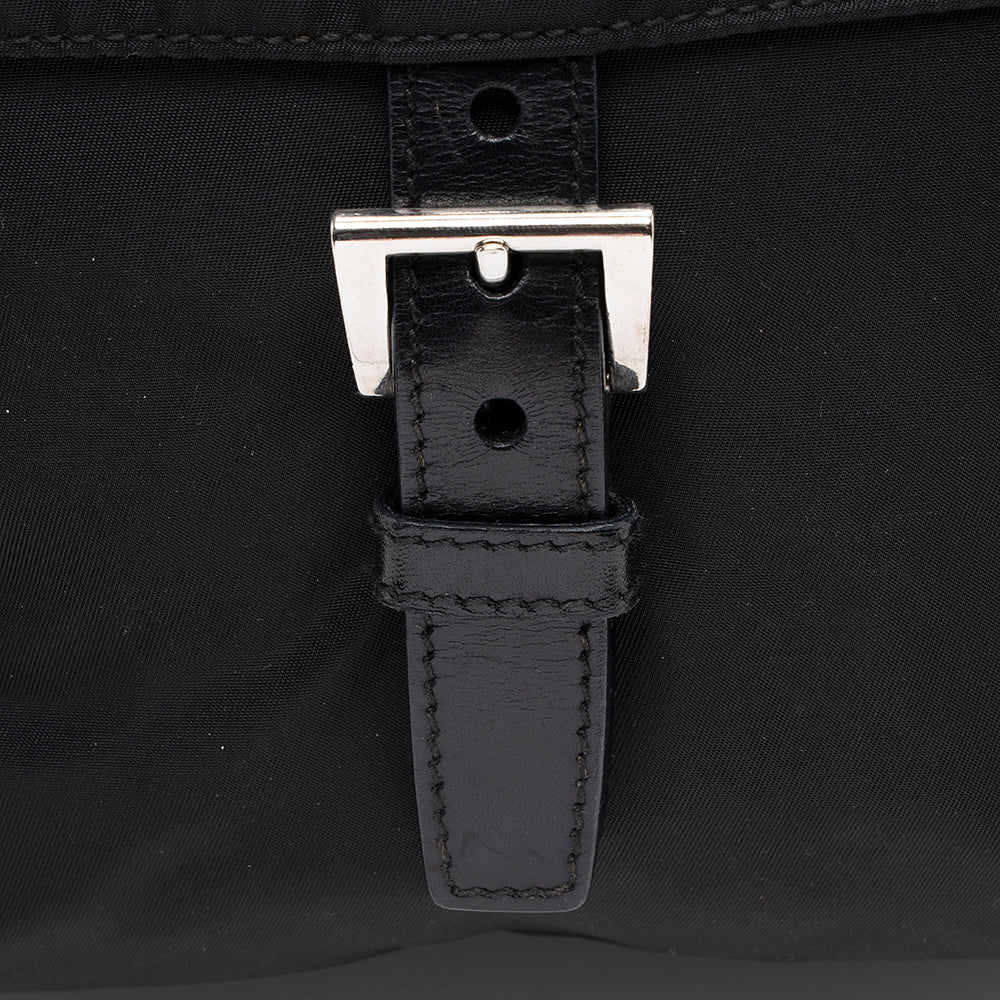 Prada Vintage Tessuto Buckle Messenger Bag (SHF-17211)