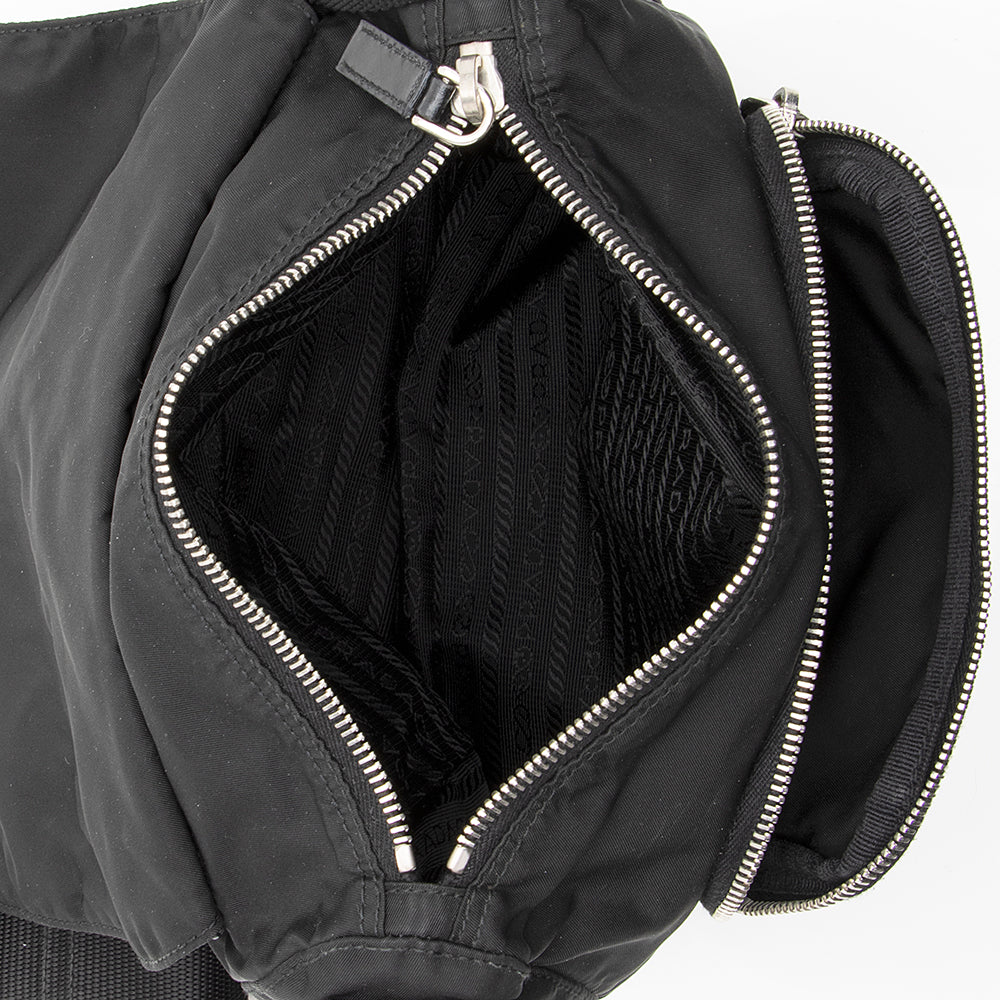 Prada Vintage Tessuto Buckle Messenger Bag (SHF-17211)