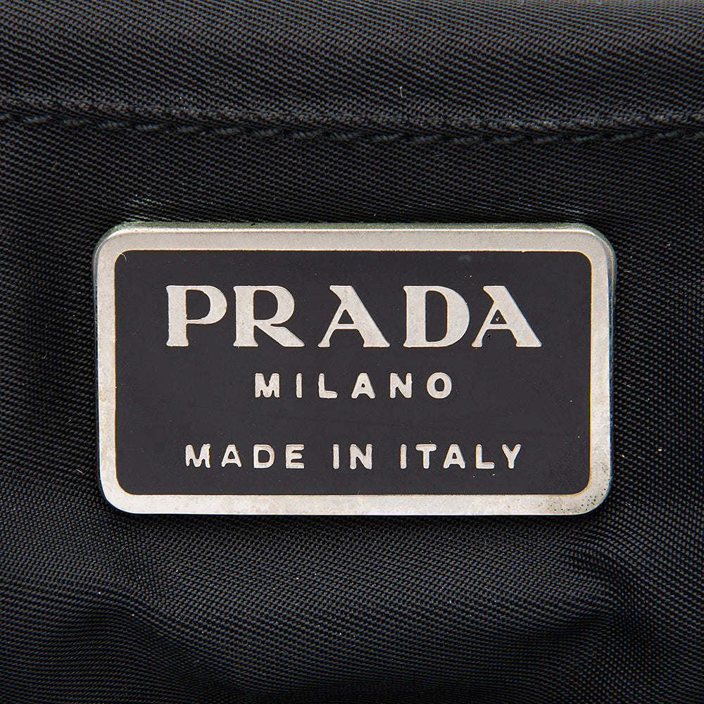 Prada Vintage Tessuto Travel Zip Around Tote (SHF-12393)