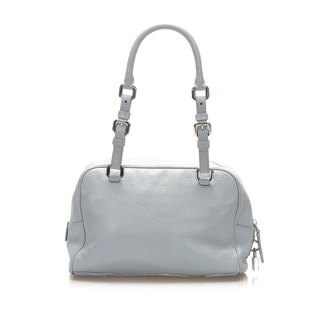 Prada Vitello Daino Canapa Logo Shoulder Bag (SHG-15327)