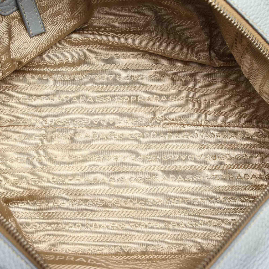 Prada Vitello Daino Canapa Logo Shoulder Bag (SHG-15327)