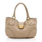 Prada Vitello Daino Leather Pushlock Tote (SHF-16679)