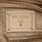 Prada Vitello Daino Leather Pushlock Tote (SHF-16679)