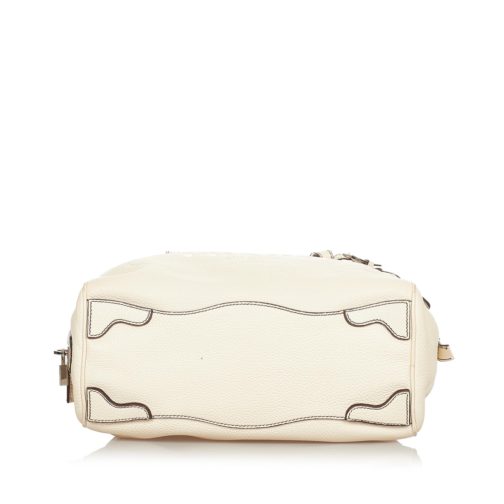 Prada Vitello Daino Logo Handbag (SHG-24212)