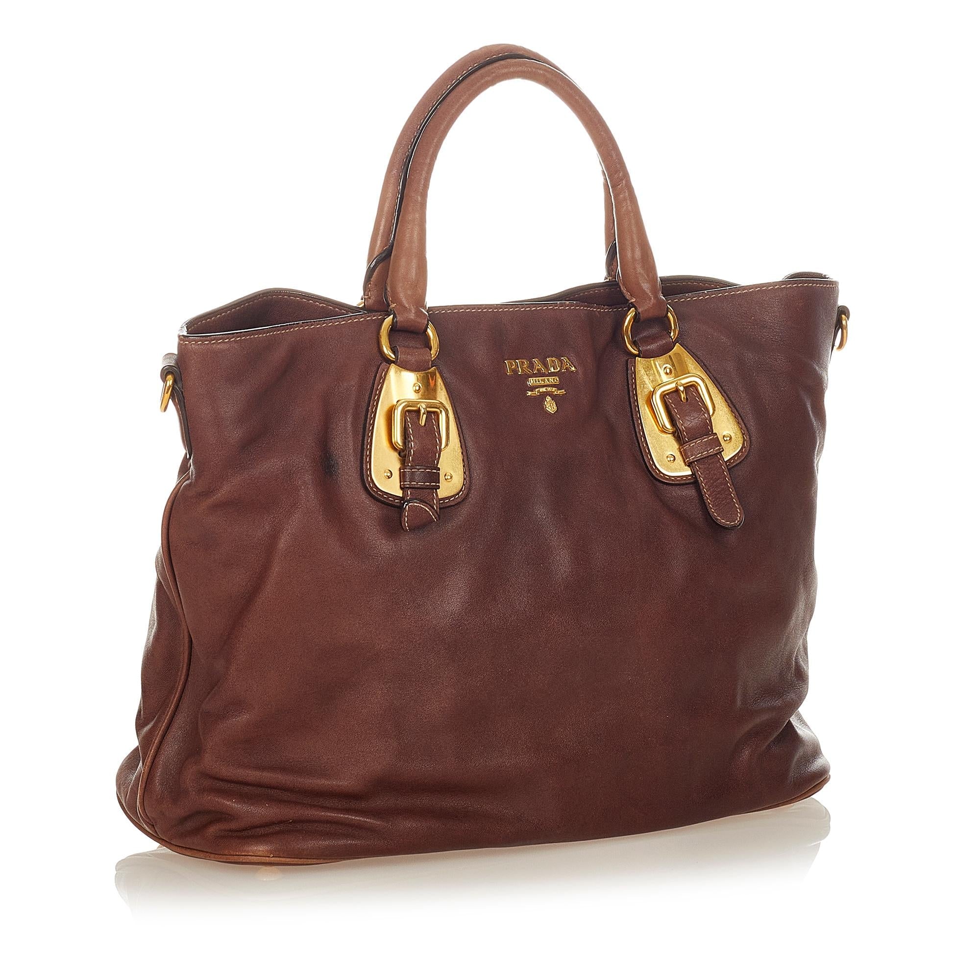 Prada Vitello Daino Satchel (SHG-26263)