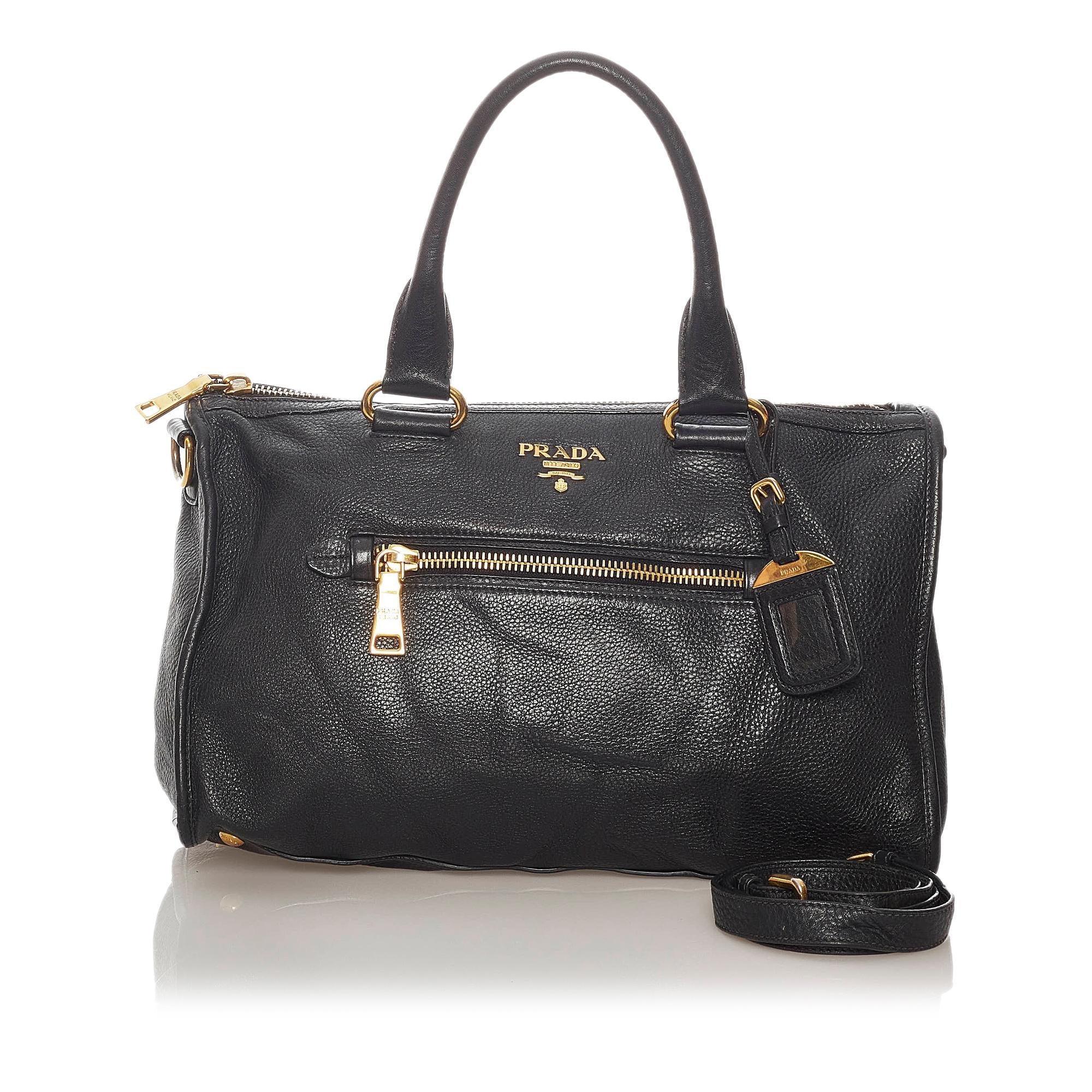 Prada Vitello Daino Satchel (SHG-28038)