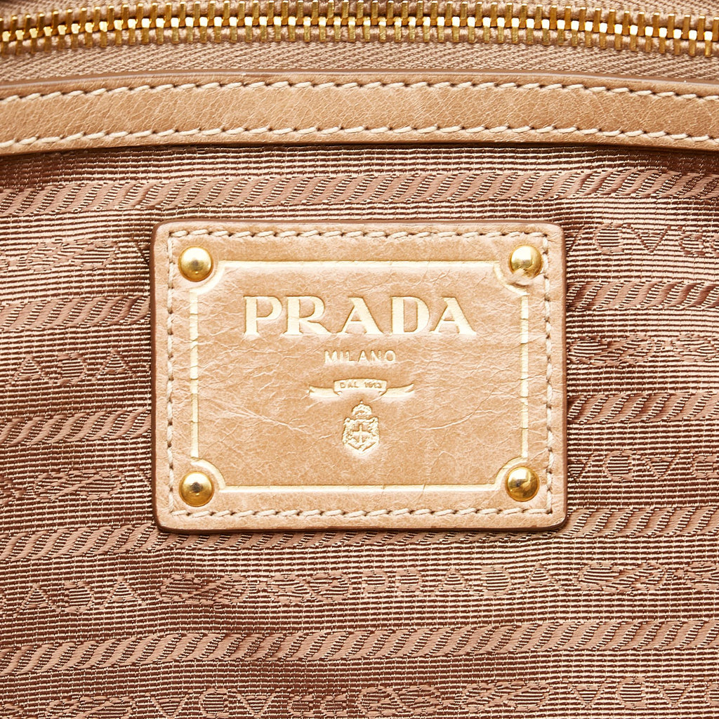 Prada Vitello Lux Leather Satchel (SHG-27634)