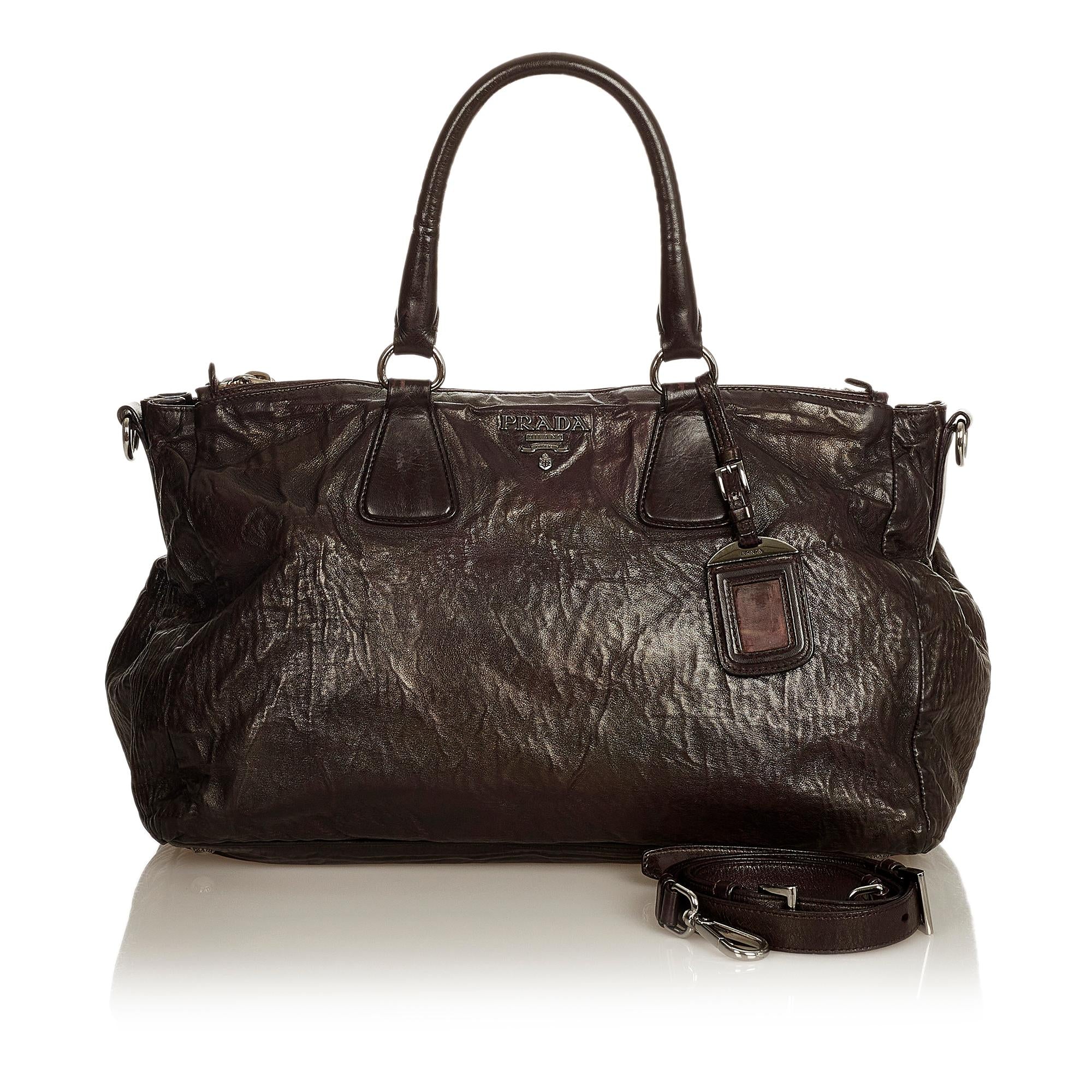 Prada Vitello Shine Satchel (SHG-25403)