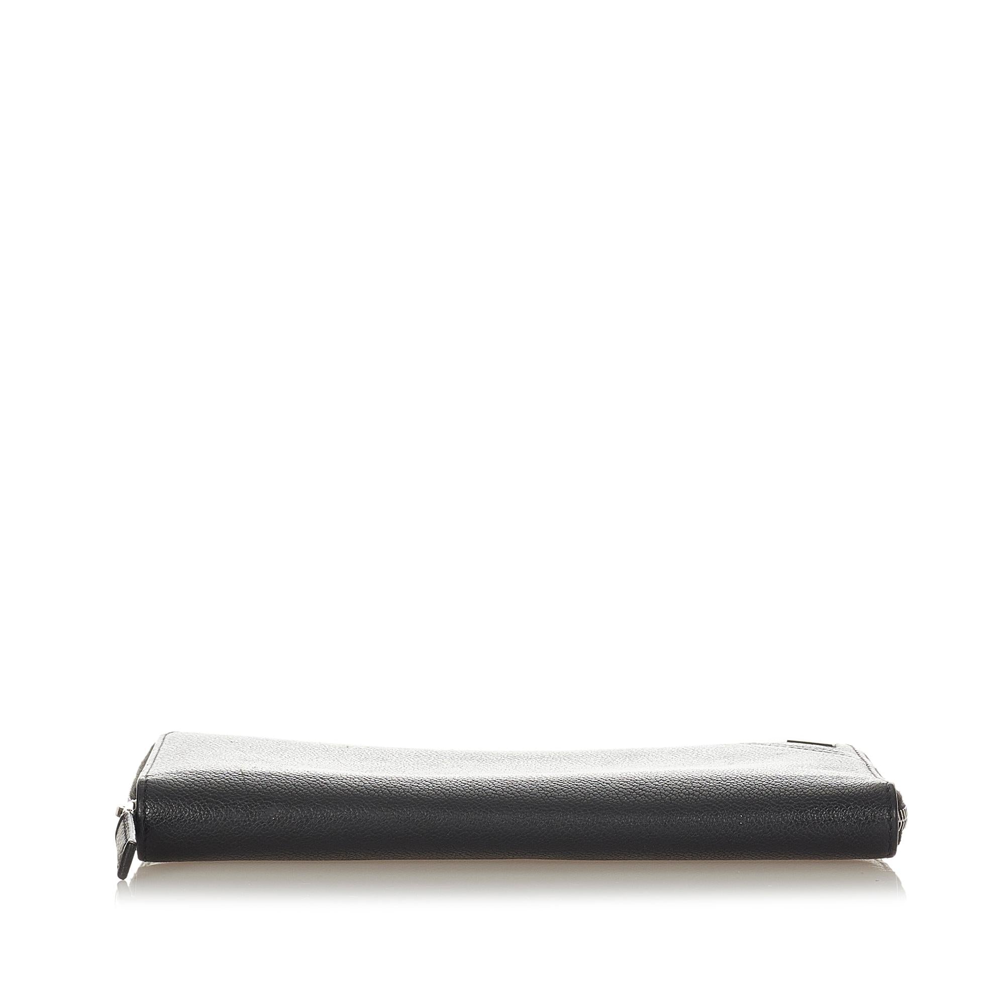 Prada Zip Around Leather Long Wallet (SHG-23521)