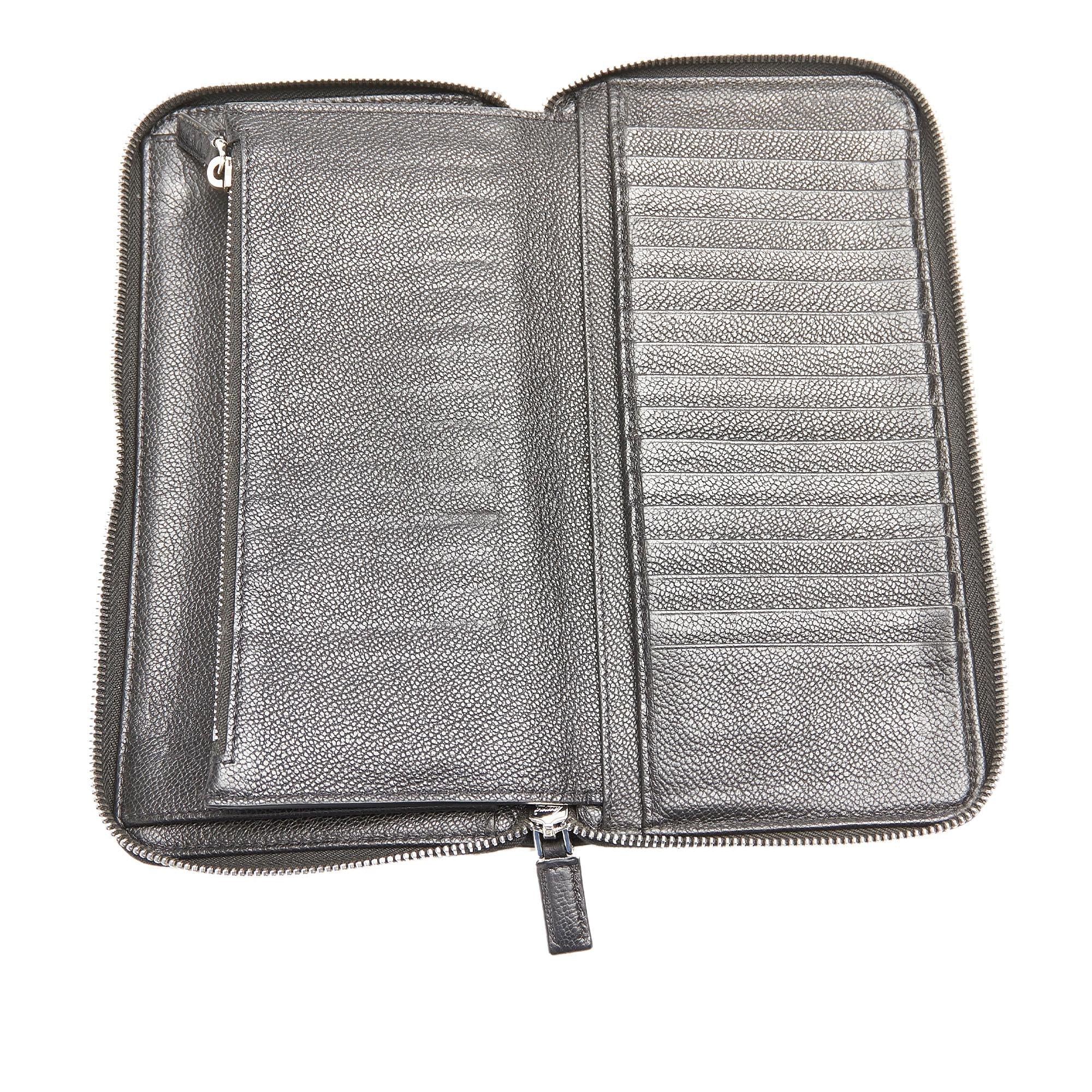 Prada Zip Around Leather Long Wallet (SHG-23521)