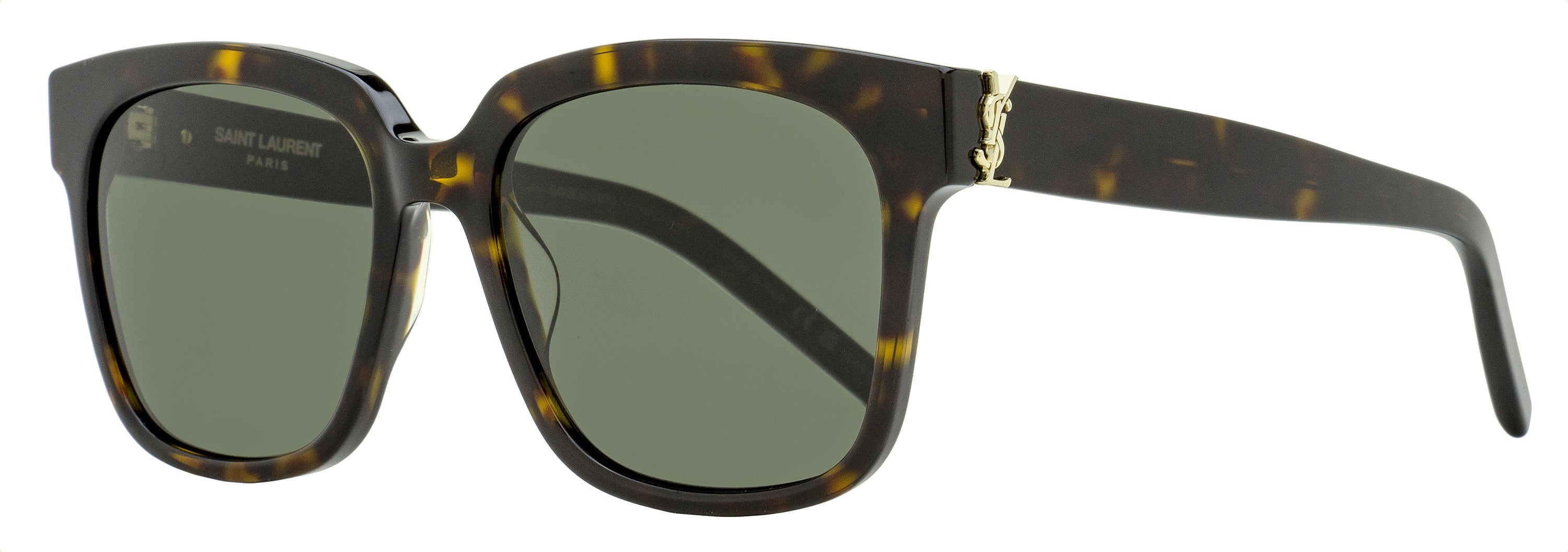 Saint Laurent Square Monogram Sunglasses SL M40 004 Havana 54mm YSL Havana