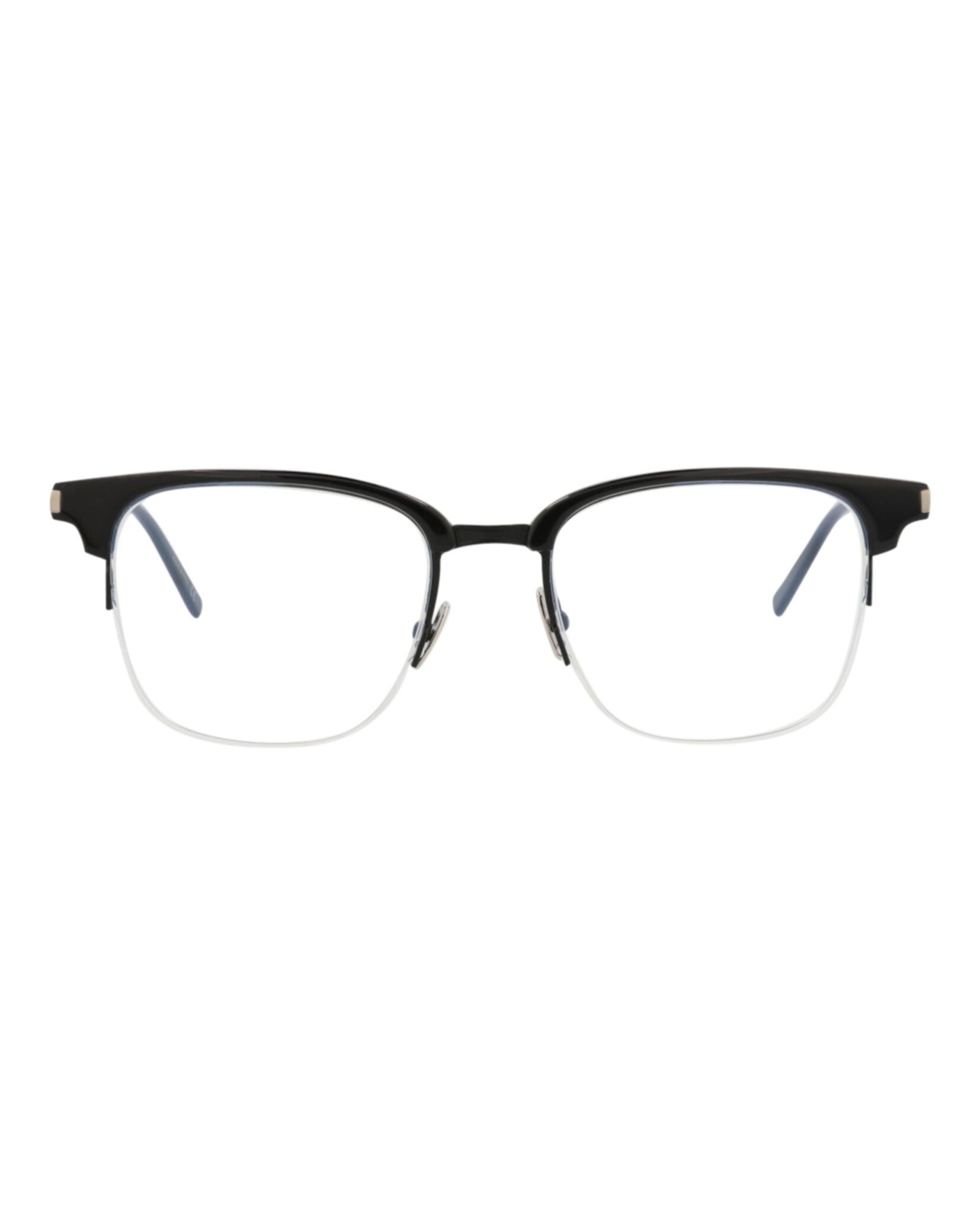 Saint Laurent Unisex Square/Rectangle Black Black Transparent Fashion Designer Eyewear