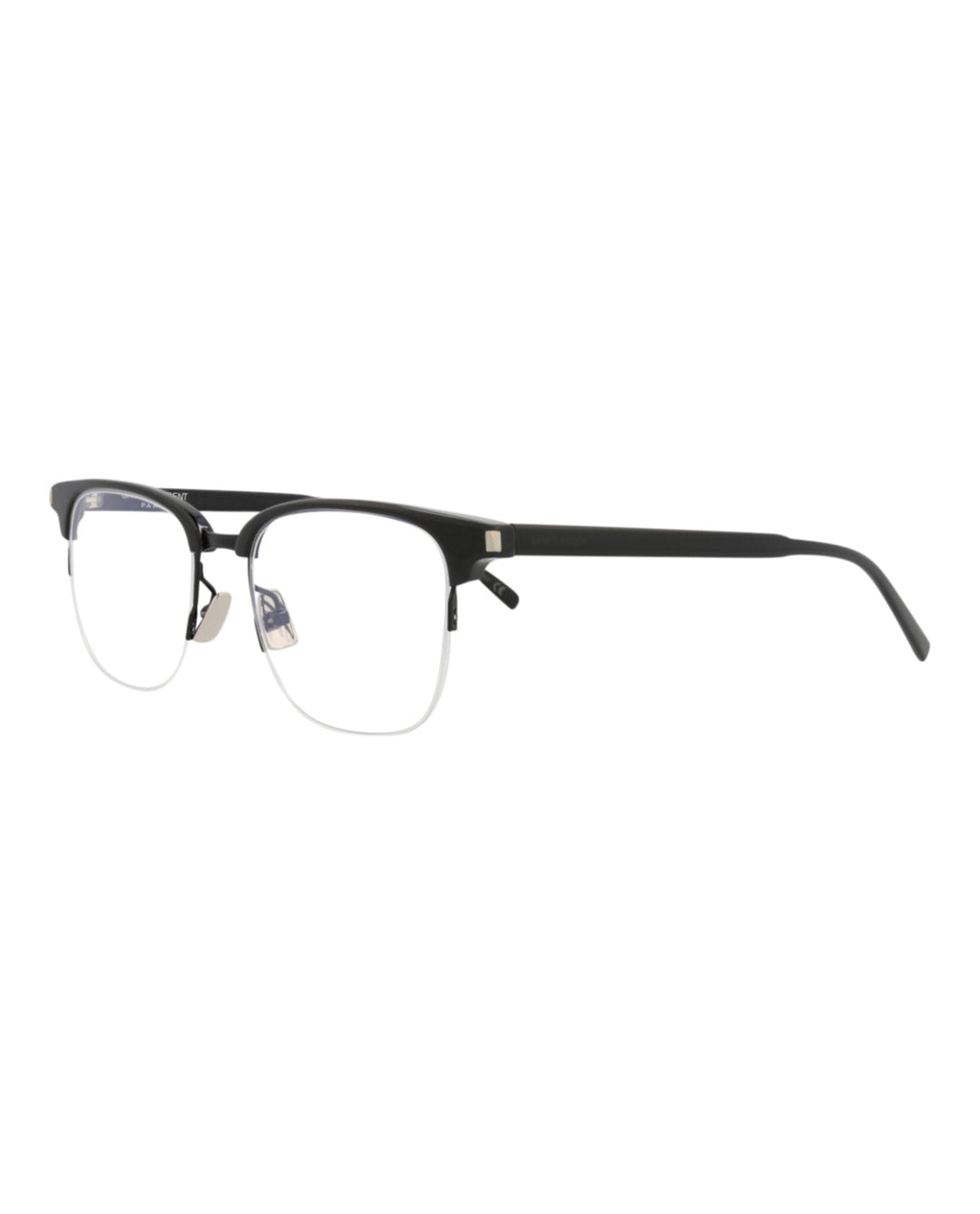 Saint Laurent Unisex Square/Rectangle Black Black Transparent Fashion Designer Eyewear