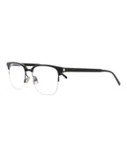 Saint Laurent Unisex Square/Rectangle Black Black Transparent Fashion Designer Eyewear