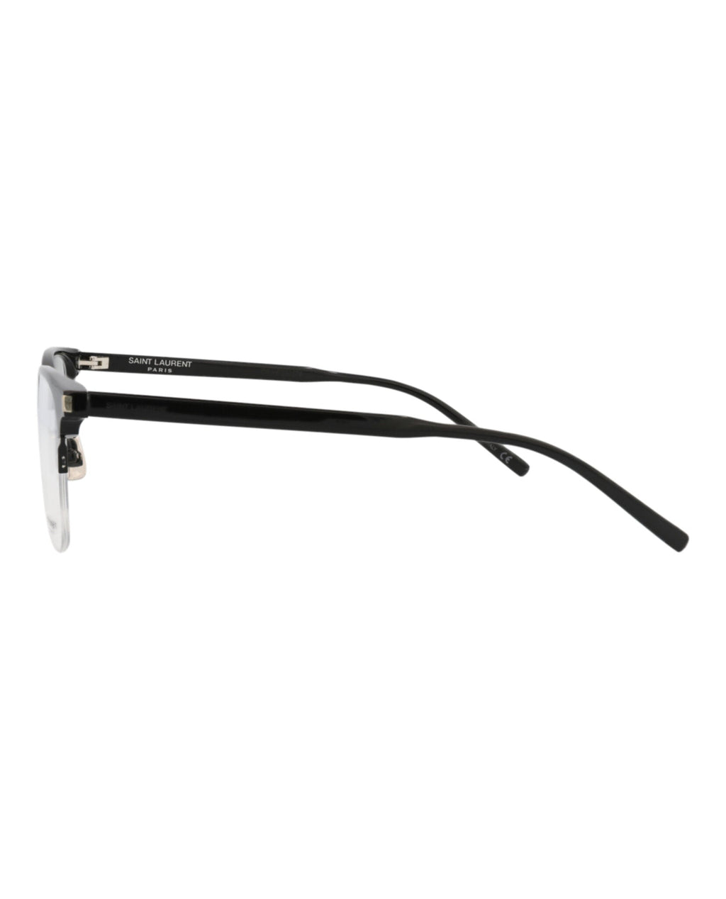 Saint Laurent Unisex Square/Rectangle Black Black Transparent Fashion Designer Eyewear