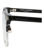 Saint Laurent Unisex Square/Rectangle Black Black Transparent Fashion Designer Eyewear