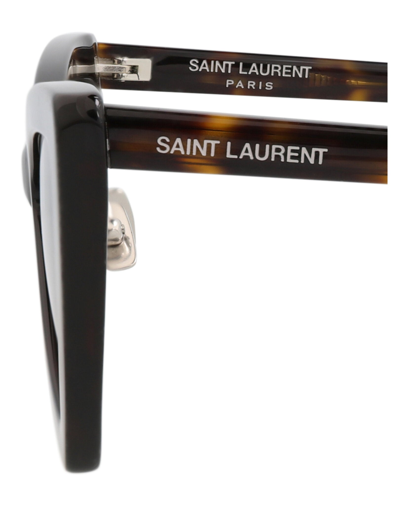 Saint Laurent Womens Cat Eye Havana Havana Grey Fashion Designer Eyewear