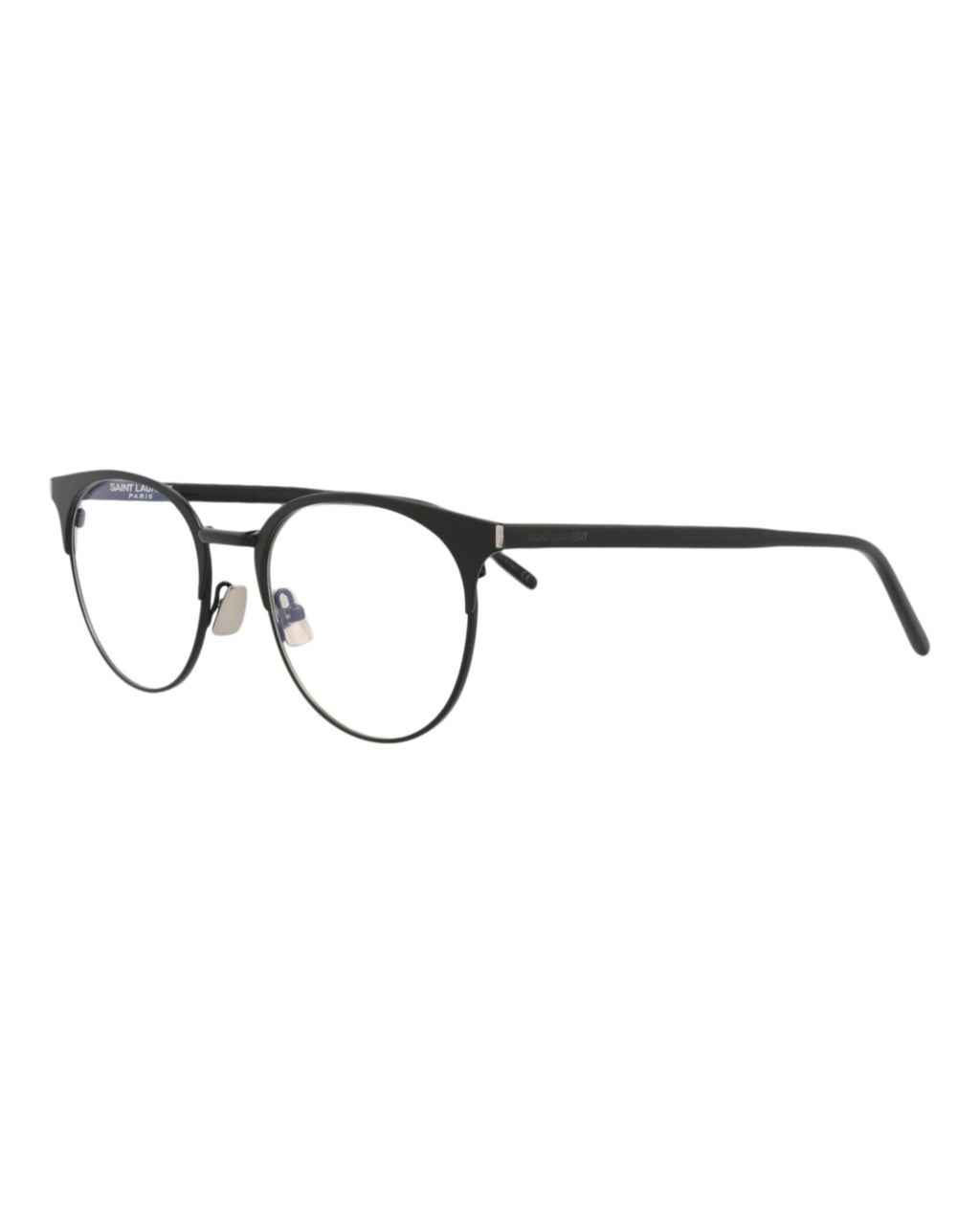 Saint Laurent Mens Round/Oval Black Black Transparent Fashion Designer Eyewear