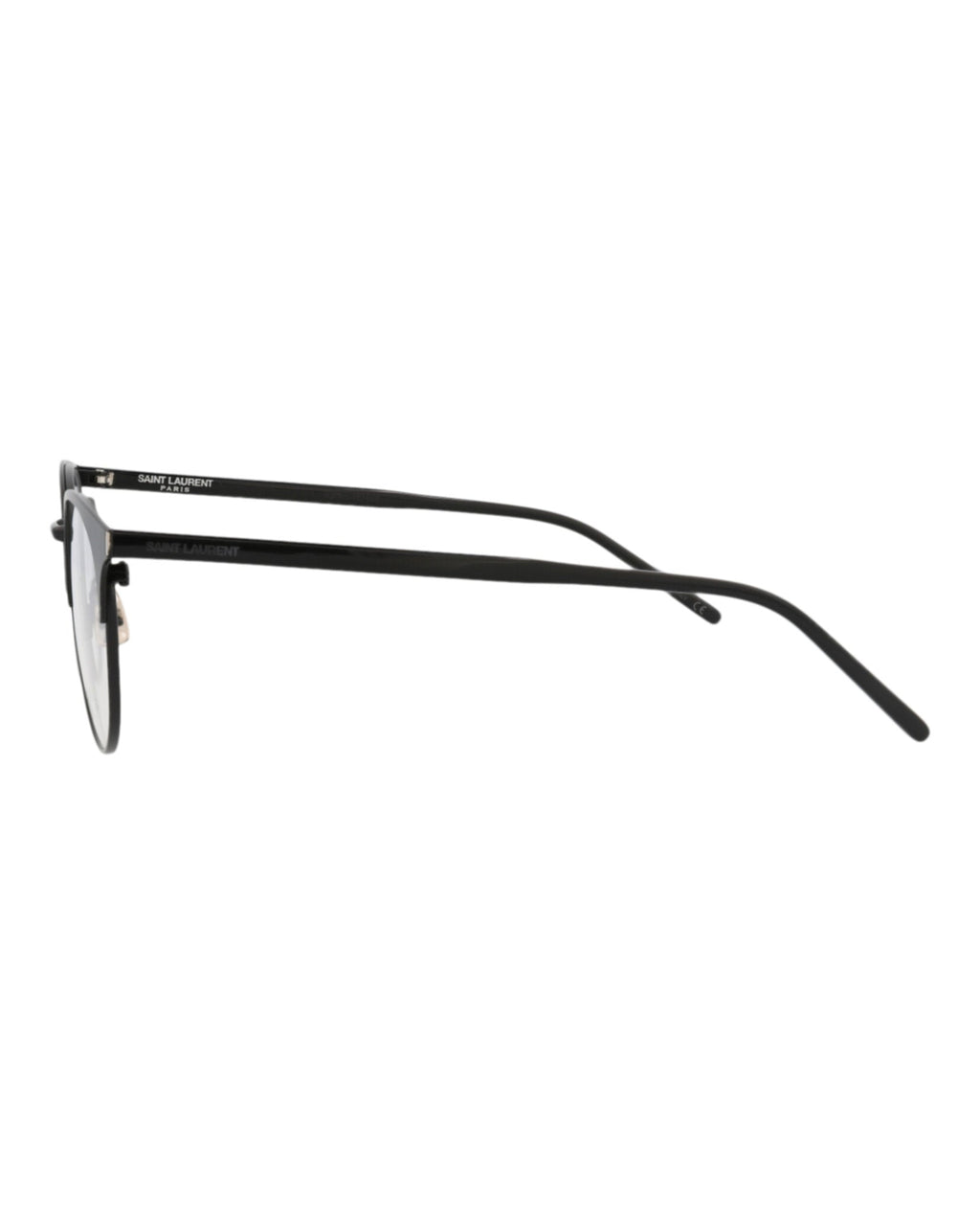 Saint Laurent Mens Round/Oval Black Black Transparent Fashion Designer Eyewear