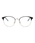 Saint Laurent Mens Round/Oval Black Silver Transparent Fashion Designer Eyewear