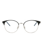 Saint Laurent Mens Round/Oval Black Silver Transparent Fashion Designer Eyewear