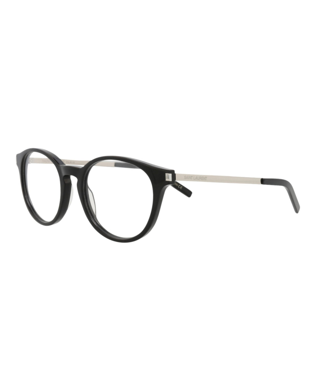 Saint Laurent Unisex Round/Oval Black Silver Transparent Fashion Designer Eyewear