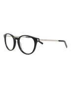 Saint Laurent Unisex Round/Oval Black Silver Transparent Fashion Designer Eyewear