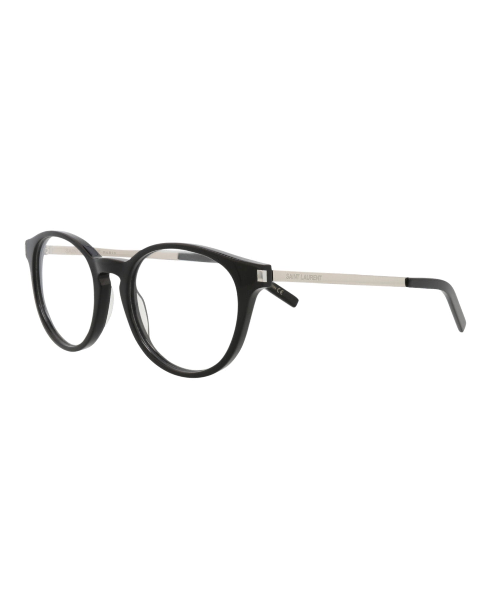 Saint Laurent Unisex Round/Oval Black Silver Transparent Fashion Designer Eyewear