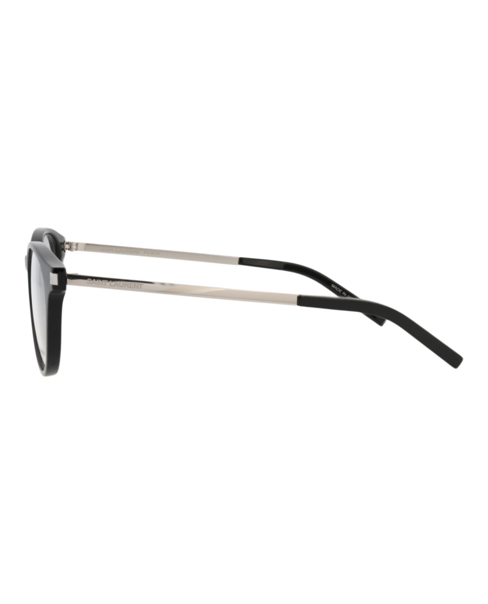Saint Laurent Unisex Round/Oval Black Silver Transparent Fashion Designer Eyewear