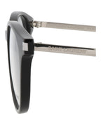 Saint Laurent Unisex Round/Oval Black Silver Transparent Fashion Designer Eyewear