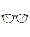 Saint Laurent Unisex Round/Oval Havana Gold Transparent Fashion Designer Eyewear