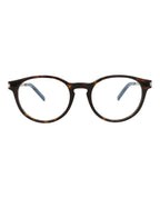 Saint Laurent Unisex Round/Oval Havana Gold Transparent Fashion Designer Eyewear