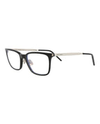 Saint Laurent Mens Square/Rectangle Black Silver Transparent Fashion Designer Eyewear