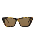 Saint Laurent Womens Cat Eye Havana Havana Brown Fashion Designer Eyewear