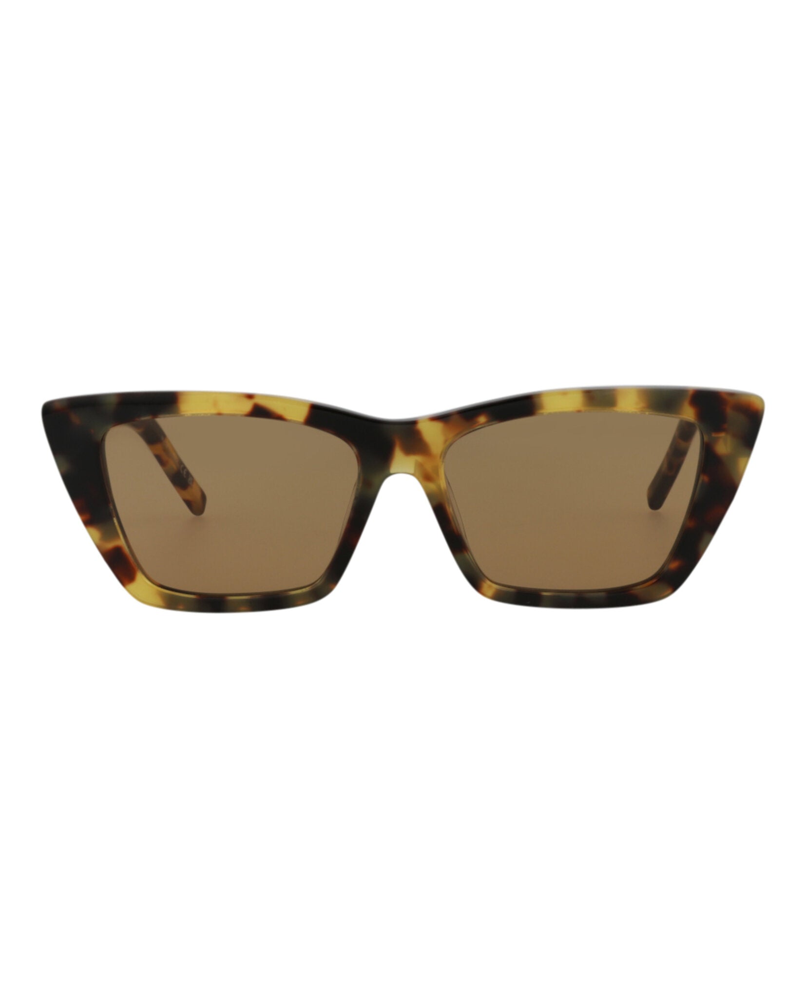 Saint Laurent Womens Cat Eye Havana Havana Brown Fashion Designer Eyewear