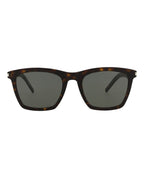 Saint Laurent Mens Square/Rectangle Havana Havana Grey Fashion Designer Eyewear