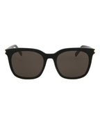 Saint Laurent Mens Square/Rectangle Black Black Grey Fashion Designer Eyewear
