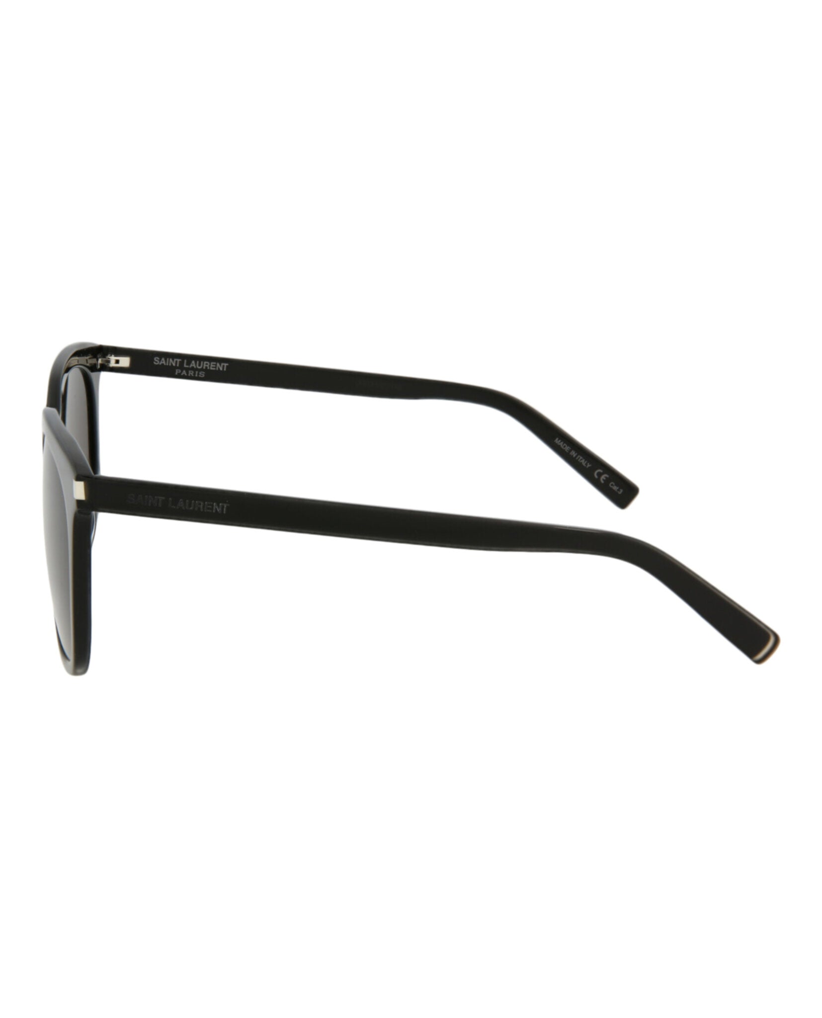 Saint Laurent Mens Square/Rectangle Black Black Grey Fashion Designer Eyewear