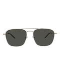Saint Laurent Unisex Aviator Silver Silver Grey Fashion Designer Eyewear
