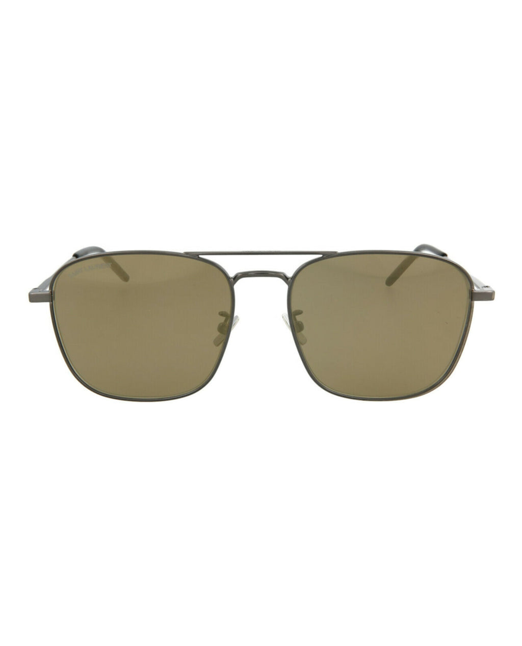 Saint Laurent Unisex Aviator Ruthenium Ruthenium Brown Fashion Designer Eyewear