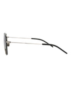 Saint Laurent Womens Aviator Silver Silver Grey Fashion Designer Eyewear
