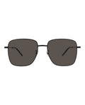 Saint Laurent Womens Square/Rectangle Black Black Black Fashion Designer Eyewear