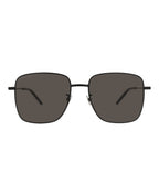 Saint Laurent Womens Square/Rectangle Black Black Black Fashion Designer Eyewear