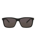 Saint Laurent Mens Square/Rectangle Black Black Black Fashion Designer Eyewear